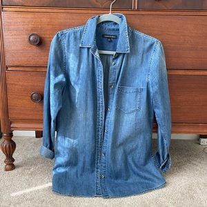 Denim button up over shirt